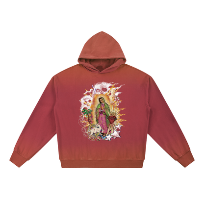 Vintage Washed Gradient Fleece Hoodie