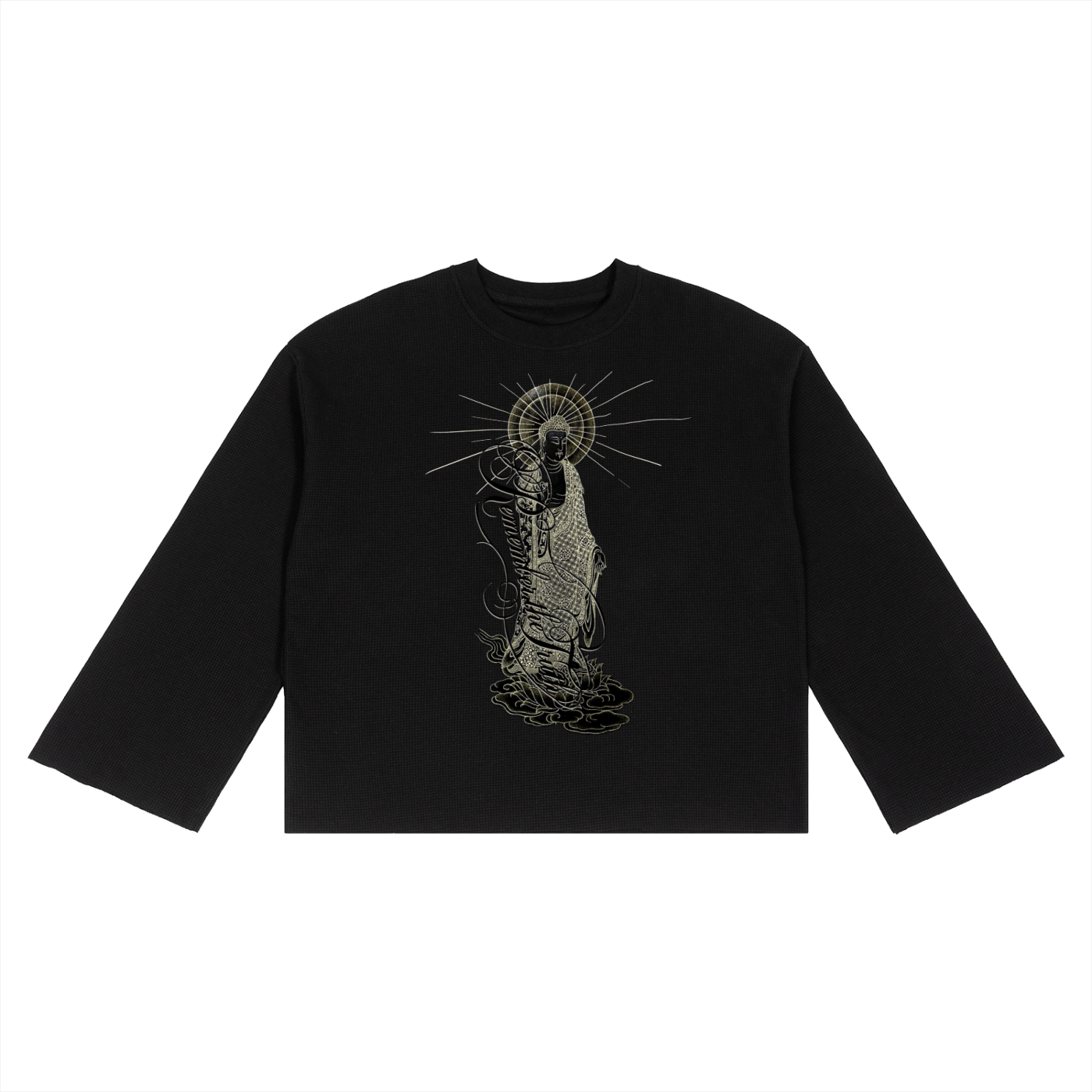 Unisex Waffle Raw Edge T-Shirt
