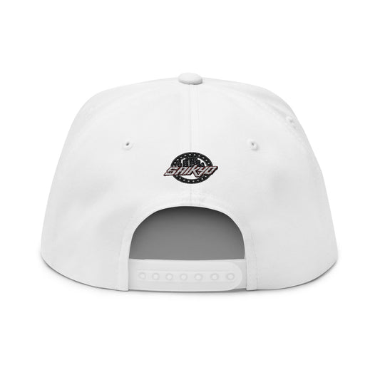 Embroidered Eagle Flat Bill Cap — Rhinestone Crest Snapback
