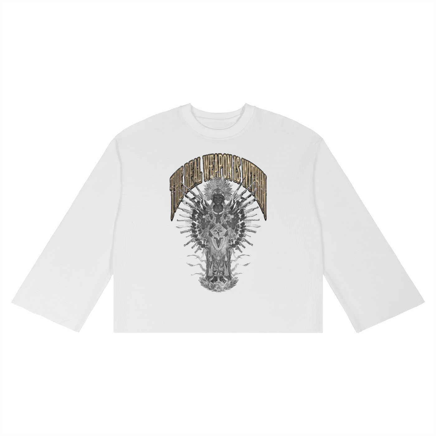 Unisex Waffle Raw Edge T-Shirt