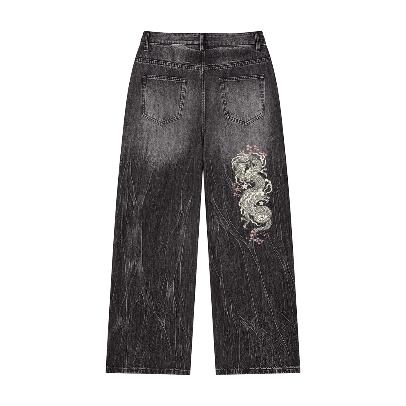 Men’s Vintage Wash Wide Leg Jeans