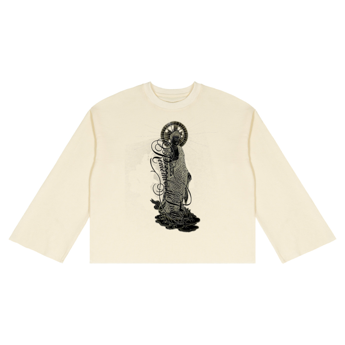 Unisex Waffle Raw Edge T-Shirt