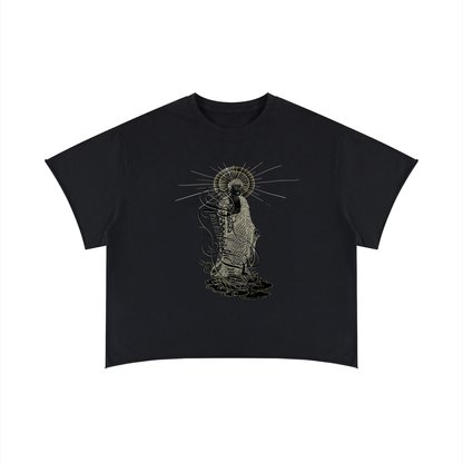Unisex Boxy Raw Edge T-Shirt