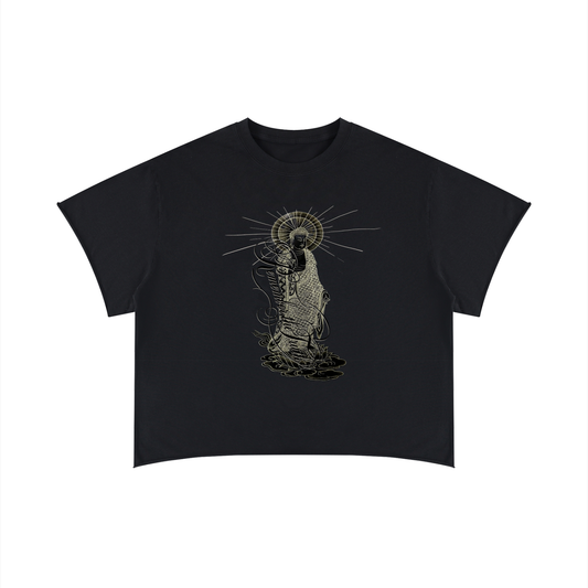Unisex Boxy Raw Edge T-Shirt