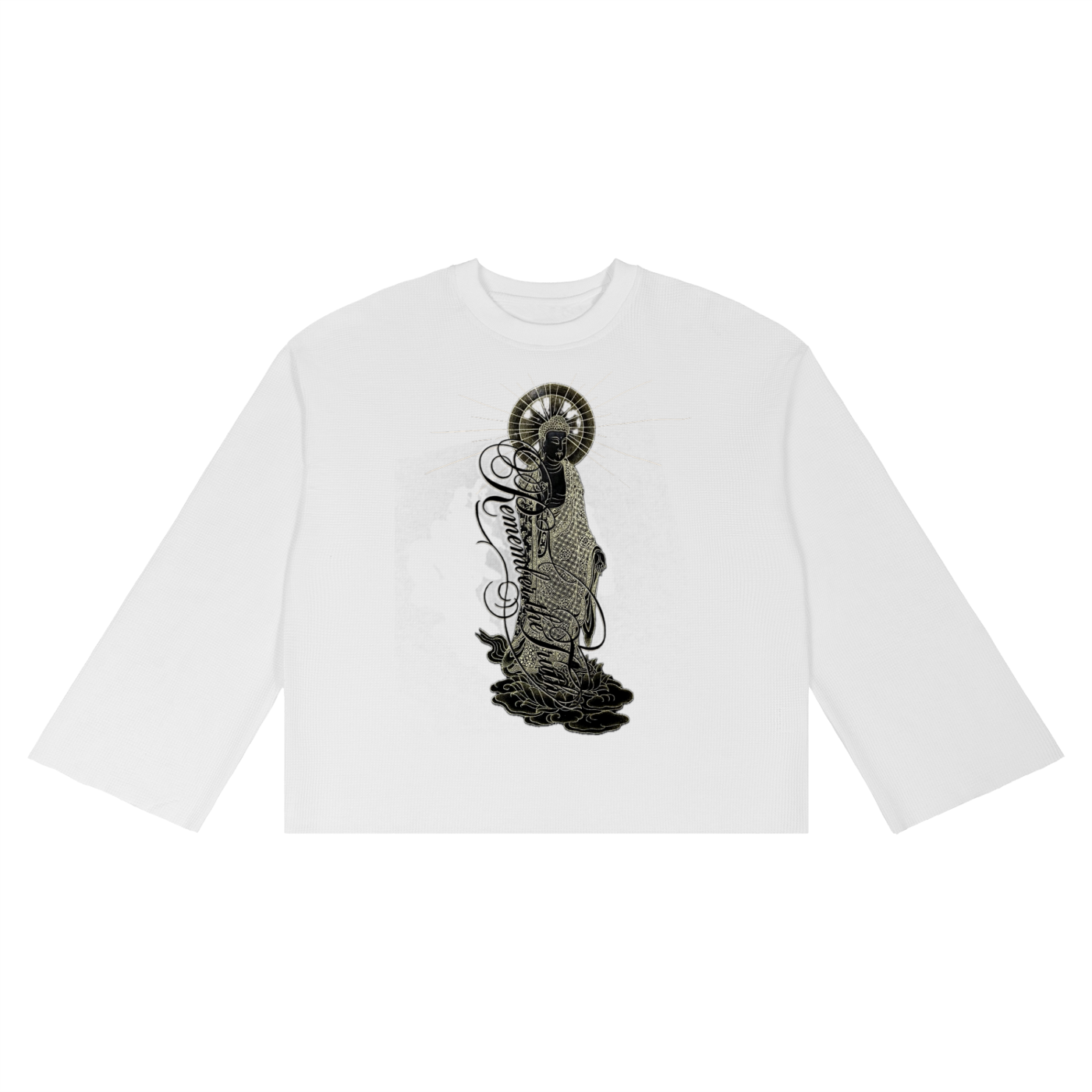 Unisex Waffle Raw Edge T-Shirt