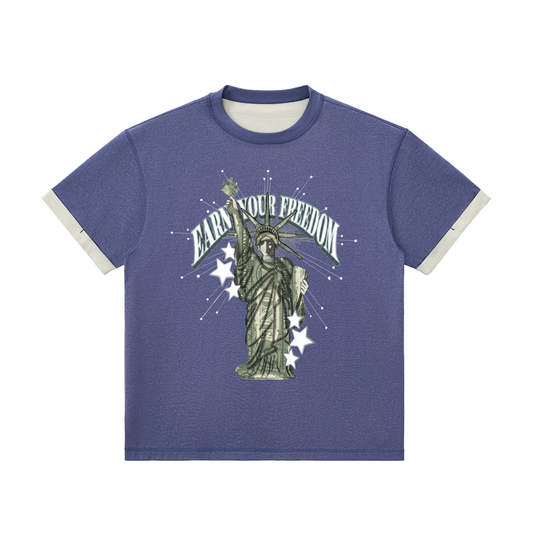 Contrast Cuff Cuffed T-Shirt